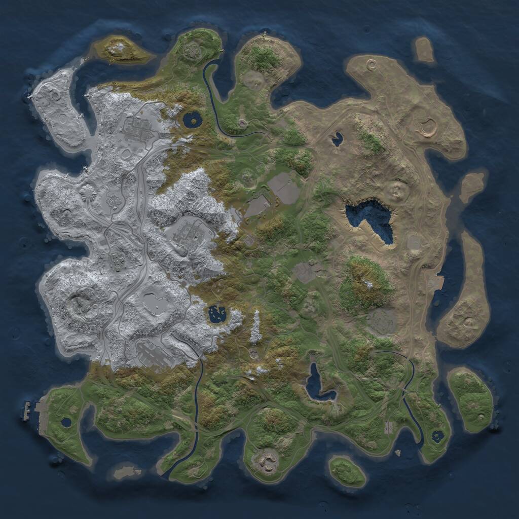 Rust Map: Procedural Map, Size: 4250, Seed: 373914171, 15 Monuments