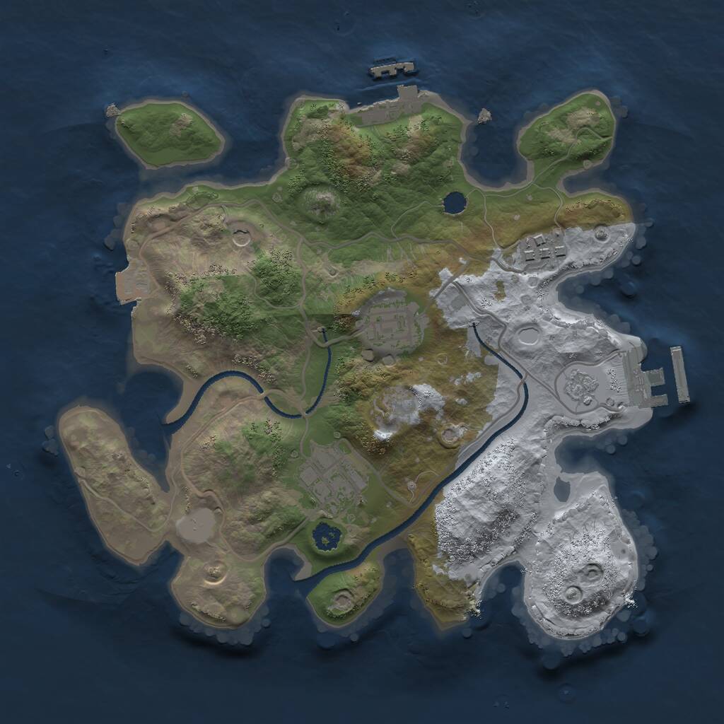 Rust Map: Procedural Map, Size: 2600, Seed: 4926042, 8 Monuments