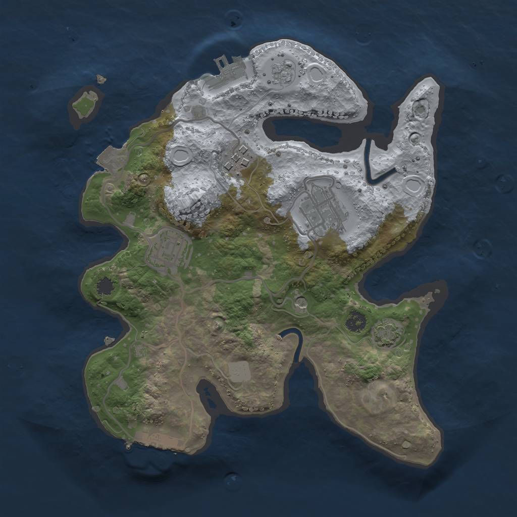 Rust Map: Procedural Map, Size: 2600, Seed: 314345, 11 Monuments