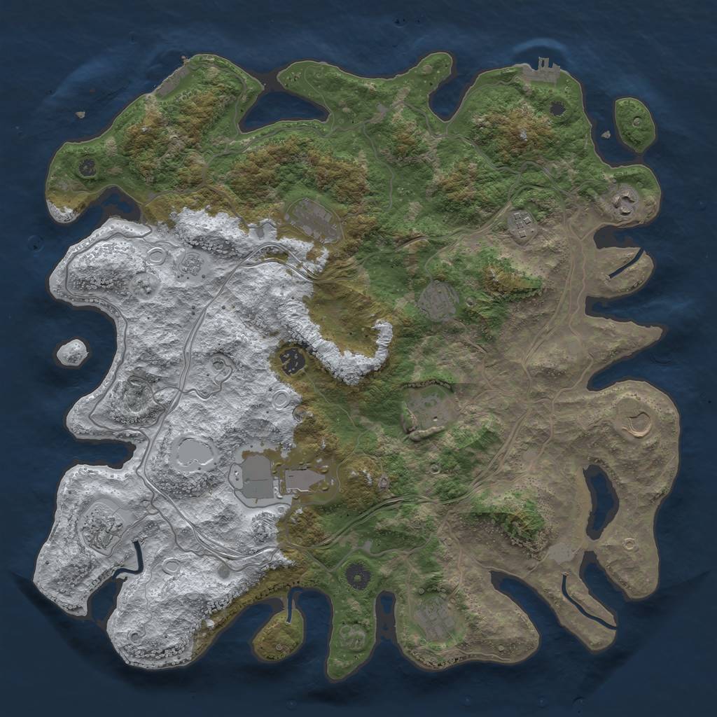 Rust Map: Procedural Map, Size: 4250, Seed: 962799, 19 Monuments