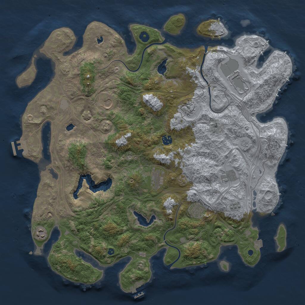 Rust Map: Procedural Map, Size: 4500, Seed: 2011745, 15 Monuments