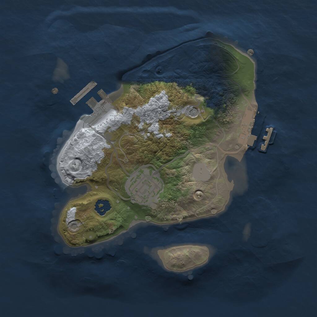 Rust Map: Procedural Map, Size: 2000, Seed: 11335577, 5 Monuments