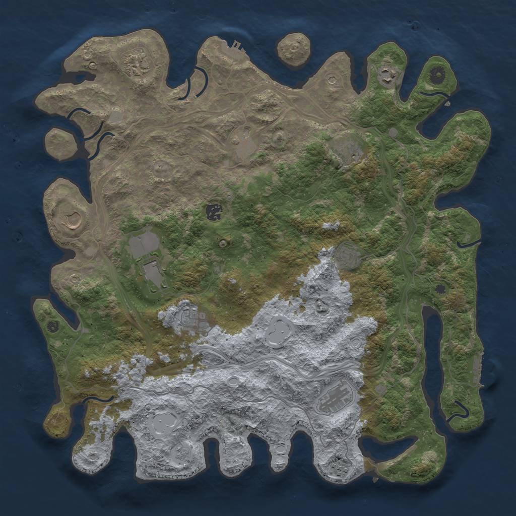 Rust Map: Procedural Map, Size: 4500, Seed: 393220, 20 Monuments