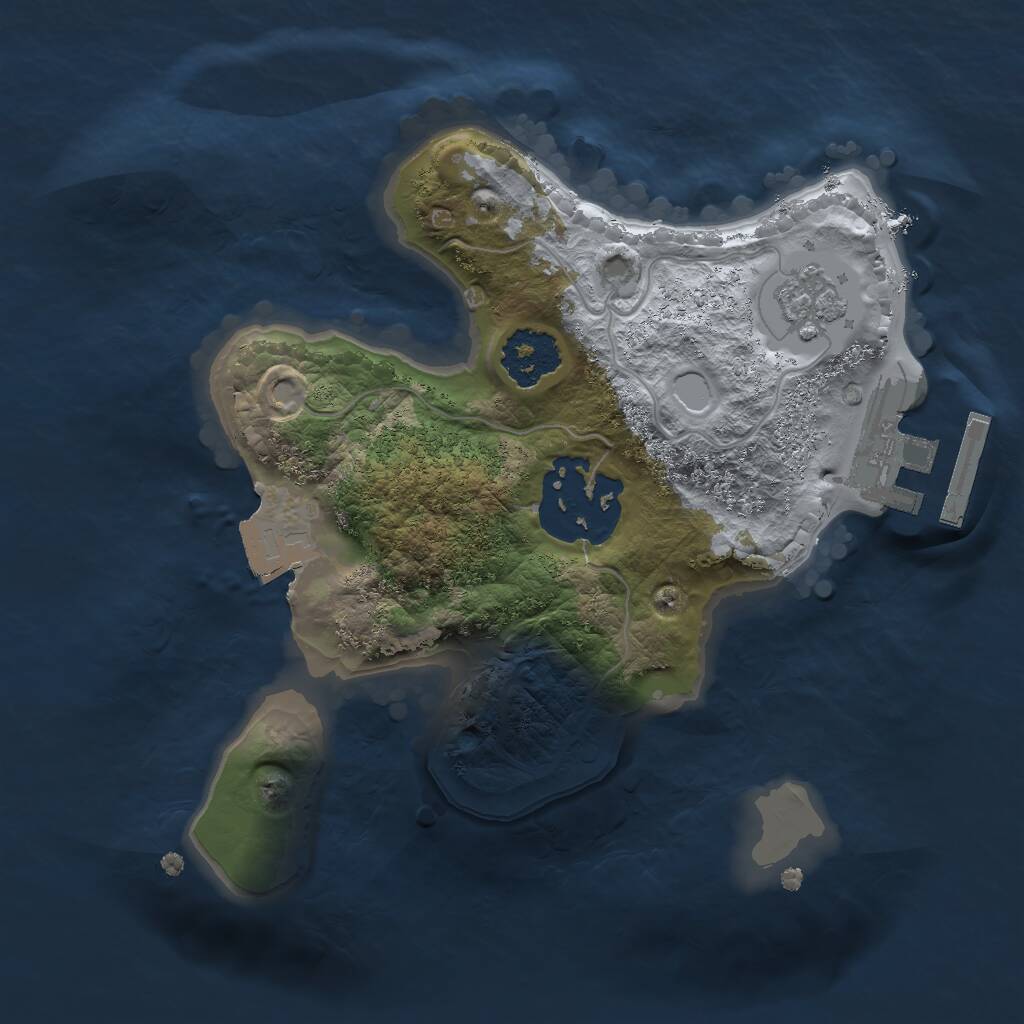 Rust Map: Procedural Map, Size: 1800, Seed: 6757857, 4 Monuments