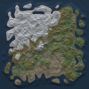 Thumbnail Rust Map: Procedural Map, Size: 5000, Seed: 16666, 20 Monuments