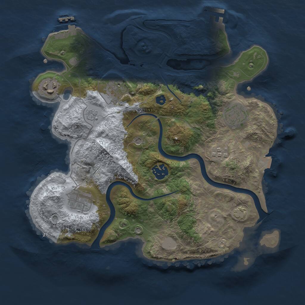 Rust Map: Procedural Map, Size: 3000, Seed: 1665328760, 12 Monuments