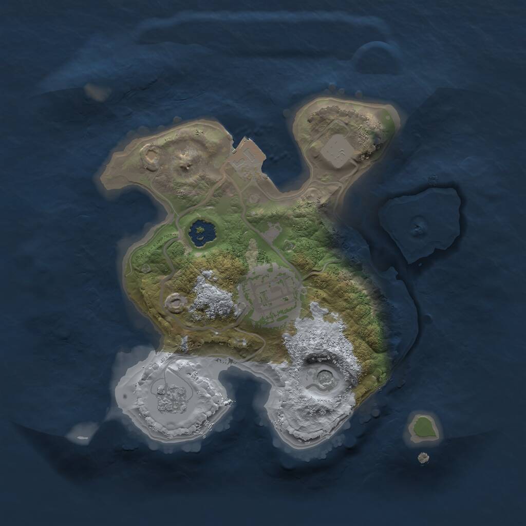 Rust Map: Procedural Map, Size: 2000, Seed: 1995, 4 Monuments