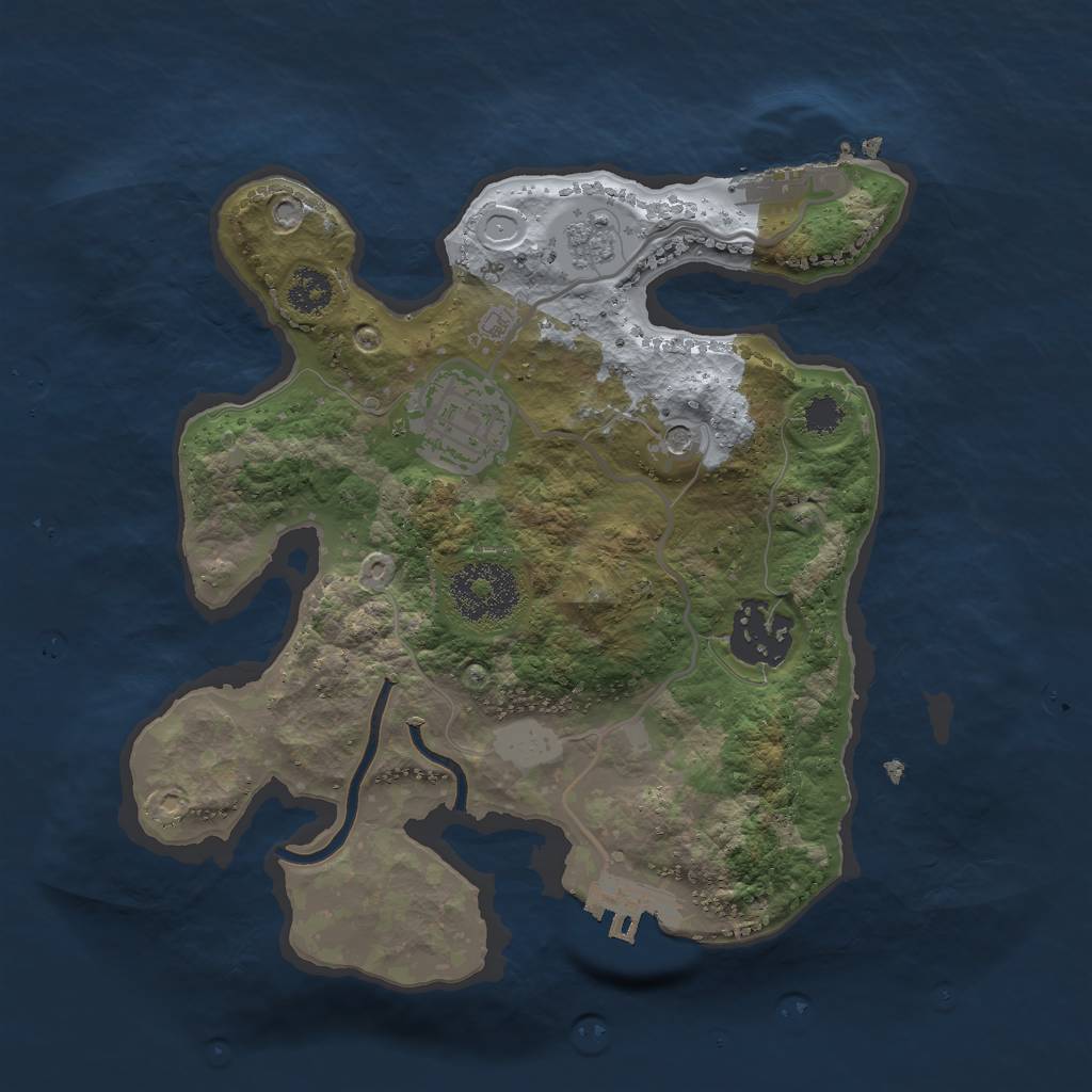 Rust Map: Procedural Map, Size: 2500, Seed: 171228783, 11 Monuments
