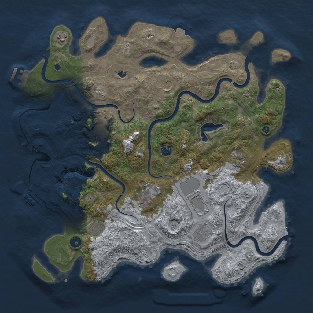Rust Map: Procedural Map, Size: 4250, Seed: 479217, 16 Monuments
