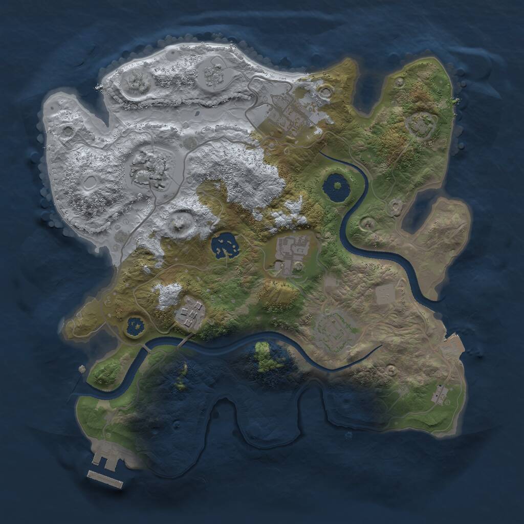 Rust Map: Procedural Map, Size: 2900, Seed: 412555, 10 Monuments