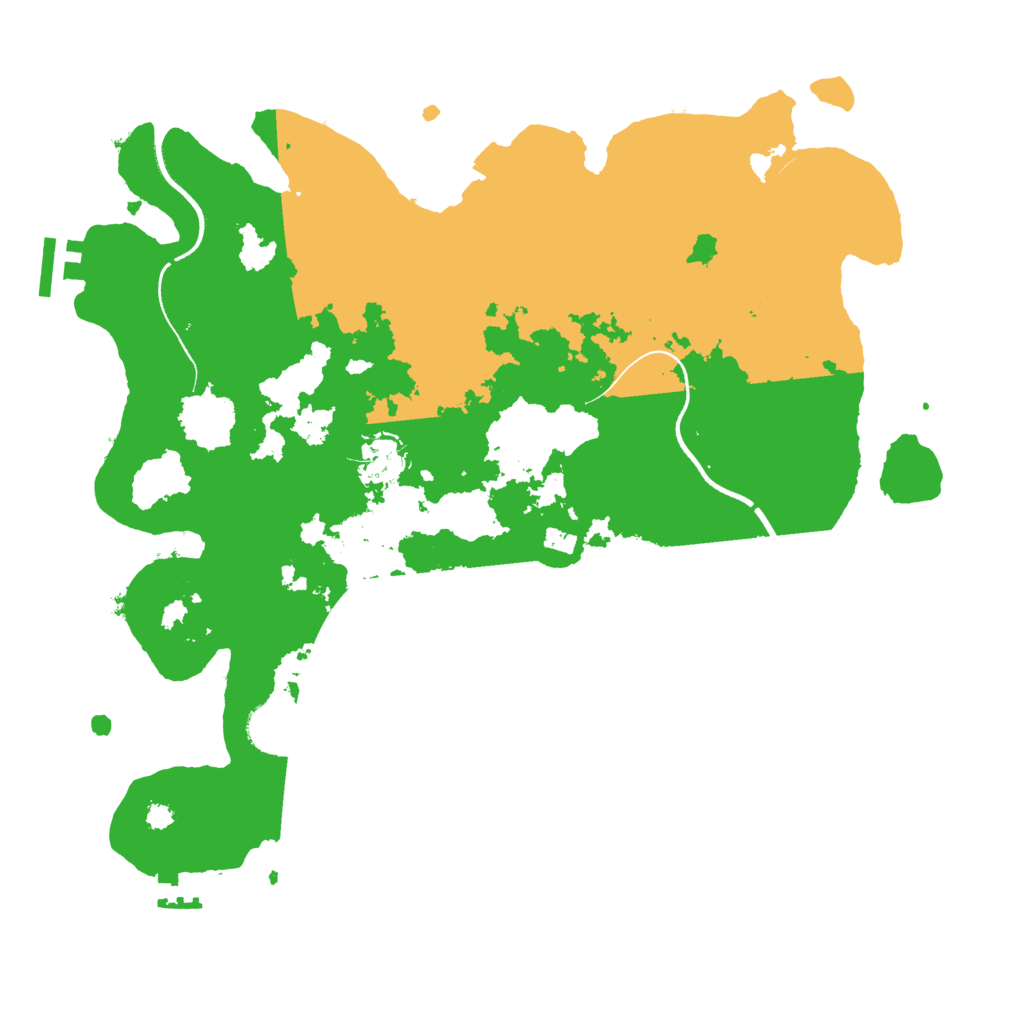 Biome Rust Map: Procedural Map, Size: 3500, Seed: 2224400