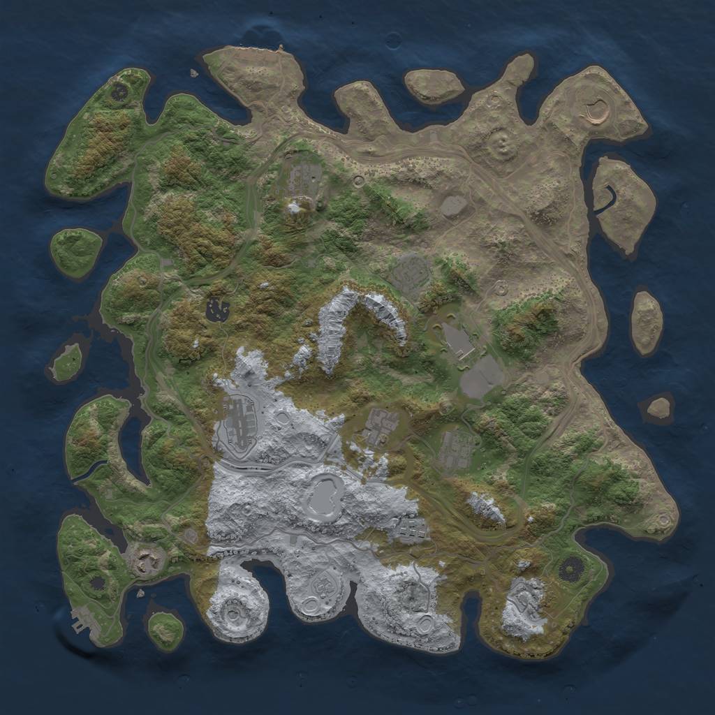 Rust Map: Procedural Map, Size: 4250, Seed: 269154112, 20 Monuments
