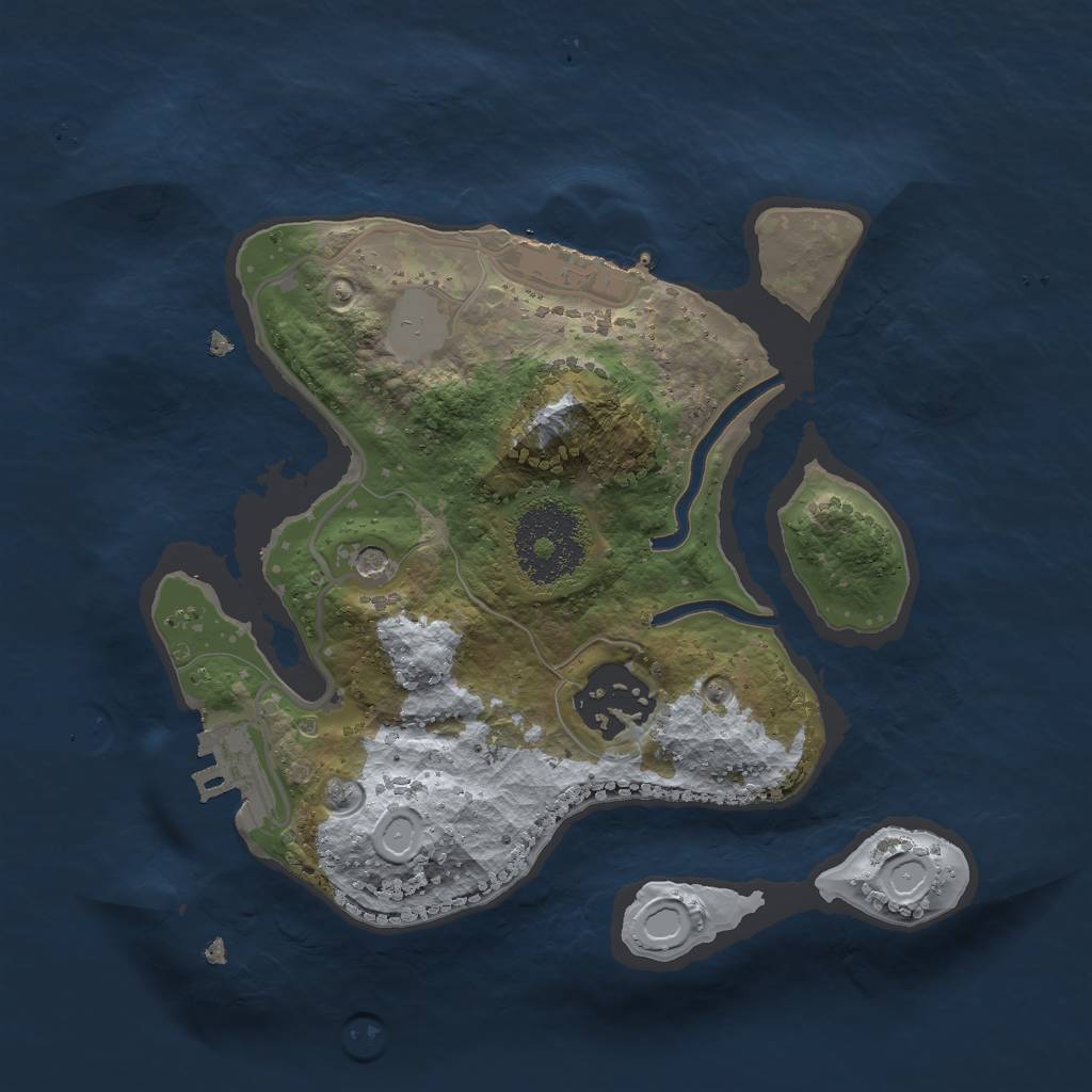 Rust Map: Procedural Map, Size: 2200, Seed: 4048, 7 Monuments