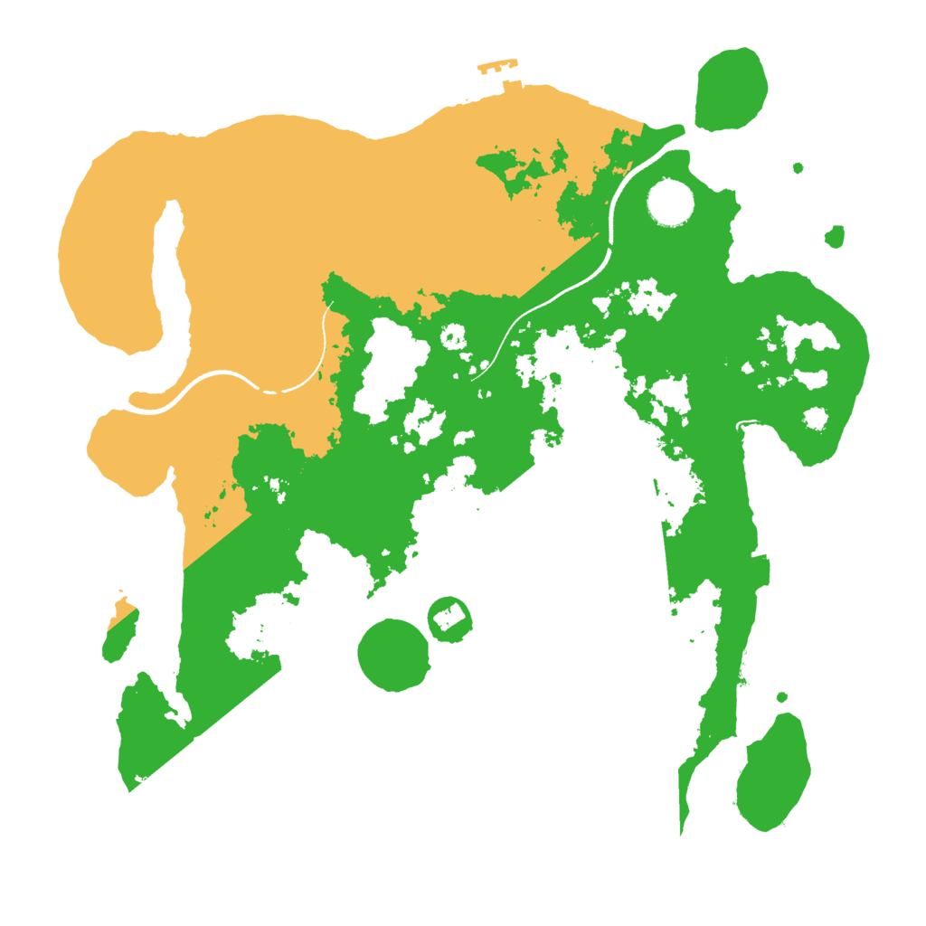 Biome Rust Map: Procedural Map, Size: 3500, Seed: 3942529