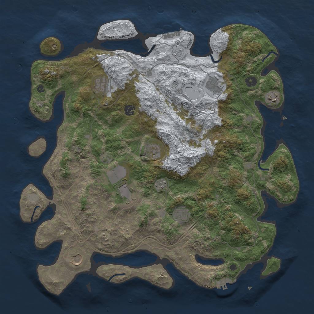 Rust Map: Procedural Map, Size: 4250, Seed: 23042022, 18 Monuments