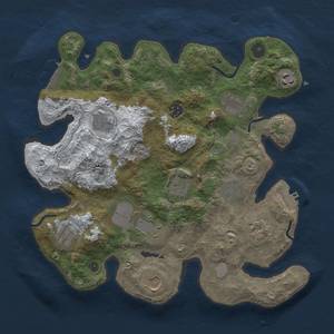 Thumbnail Rust Map: Procedural Map, Size: 3500, Seed: 619569331, 20 Monuments