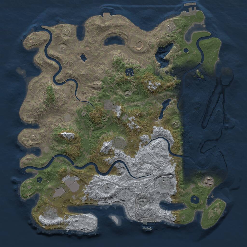 Rust Map: Procedural Map, Size: 4250, Seed: 2031556522, 15 Monuments