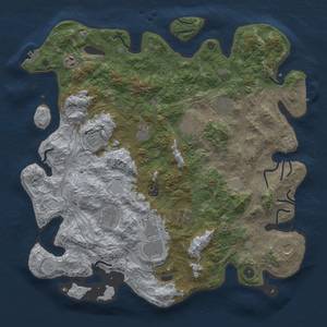 Thumbnail Rust Map: Procedural Map, Size: 4500, Seed: 64400171, 20 Monuments