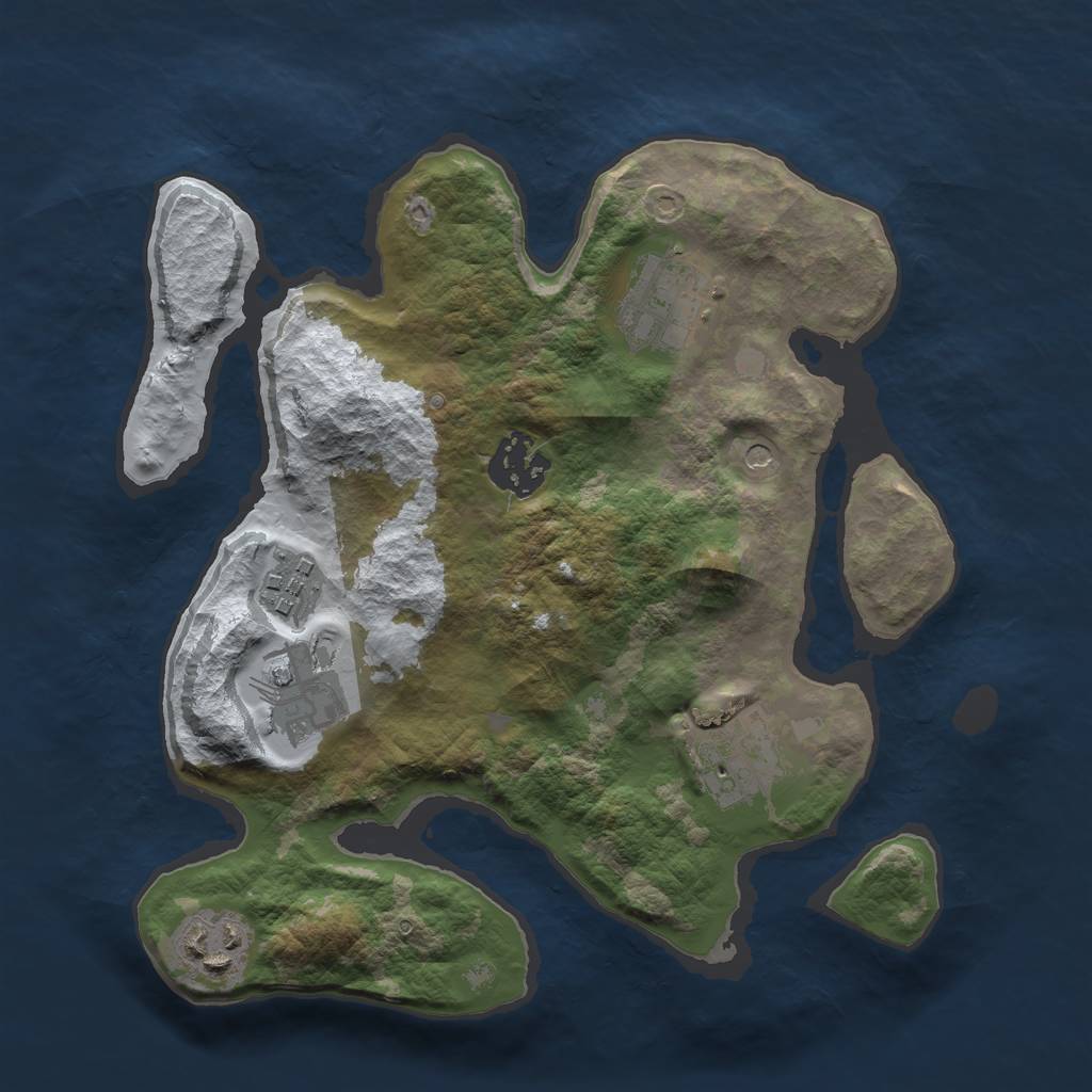 Rust Map: Barren, Size: 2700, Seed: 14885656, 9 Monuments