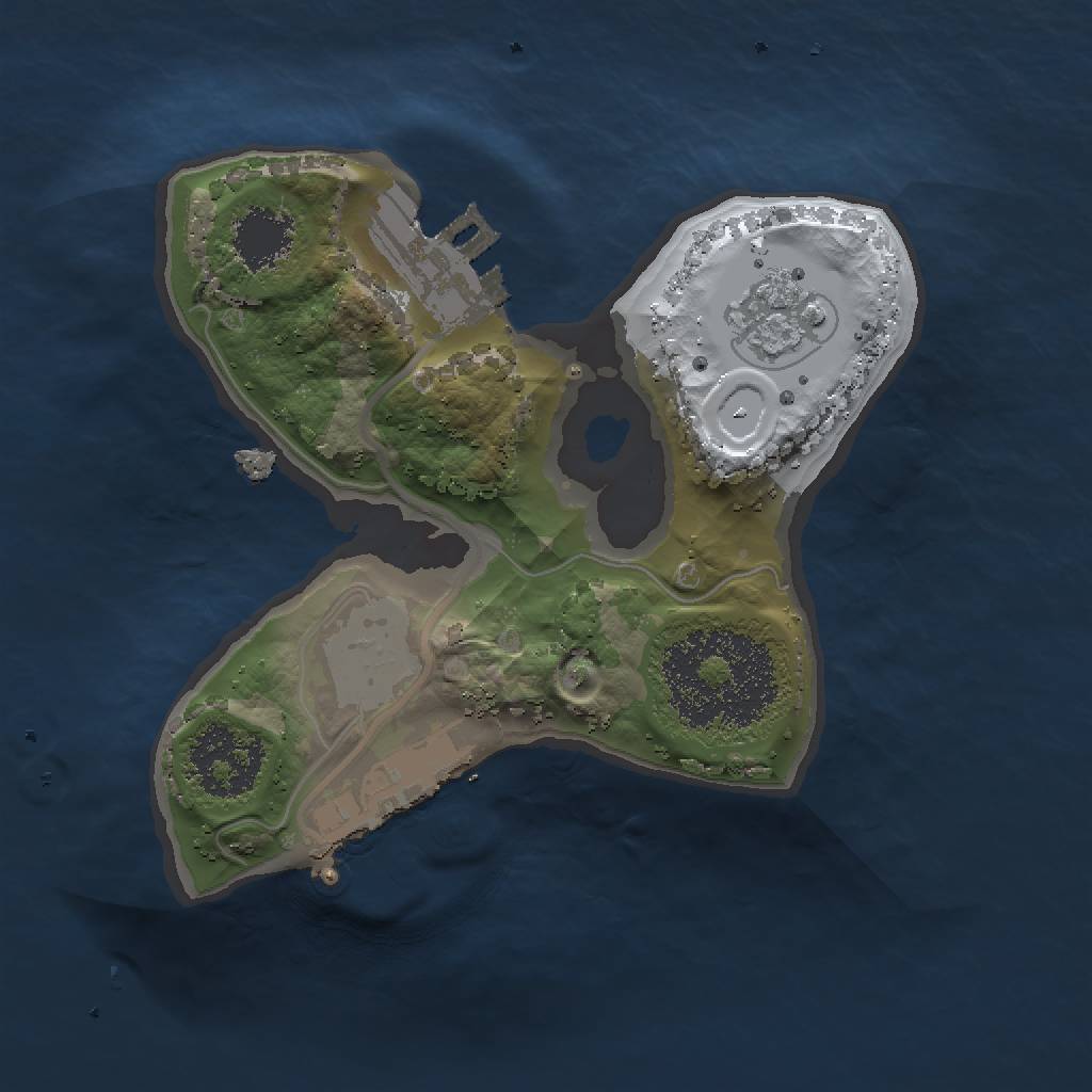Rust Map: Procedural Map, Size: 1500, Seed: 36013933, 7 Monuments
