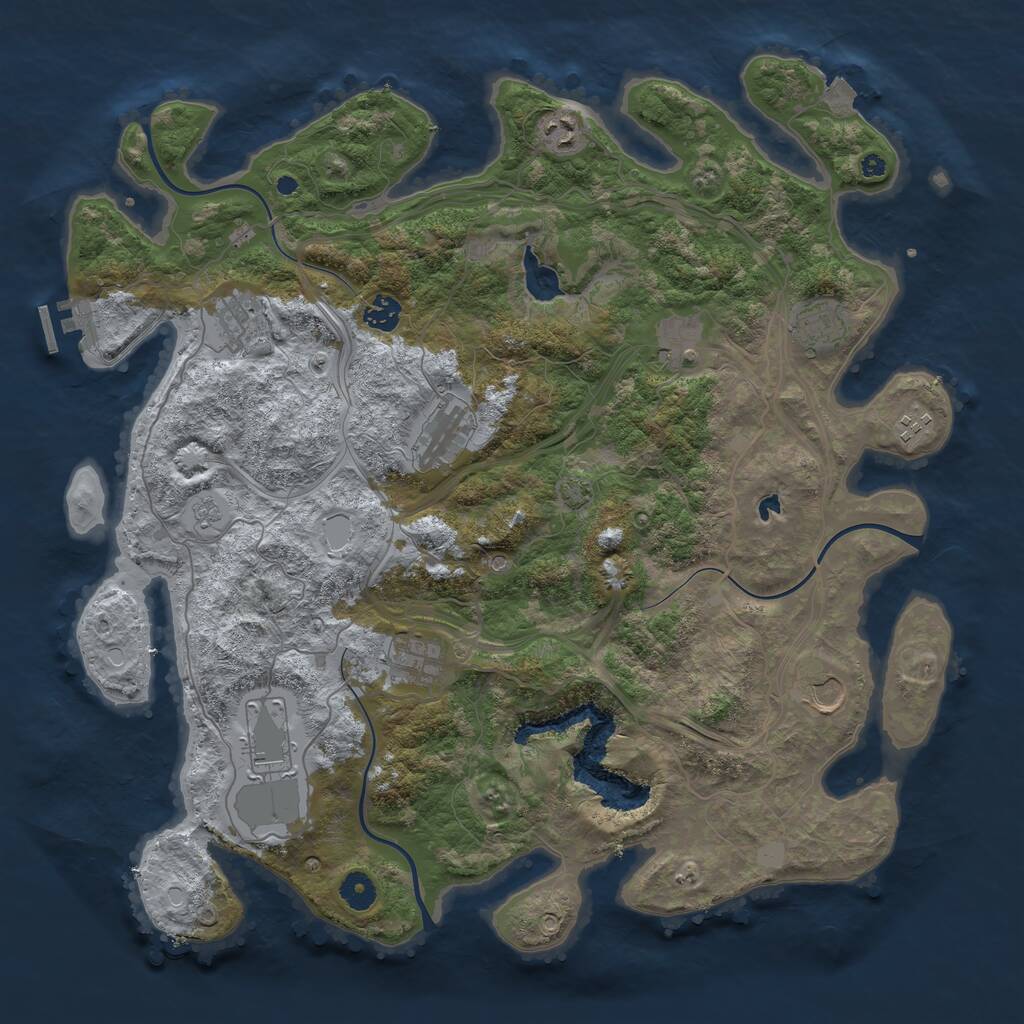Rust Map: Procedural Map, Size: 4250, Seed: 795304114, 15 Monuments