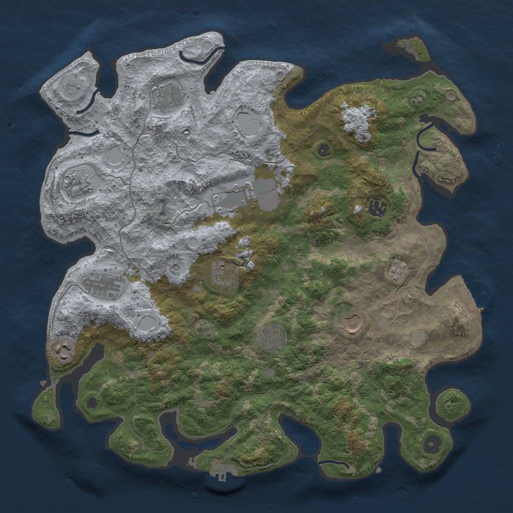 Rust Map: Procedural Map, Size: 4100, Seed: 211318, 19 Monuments