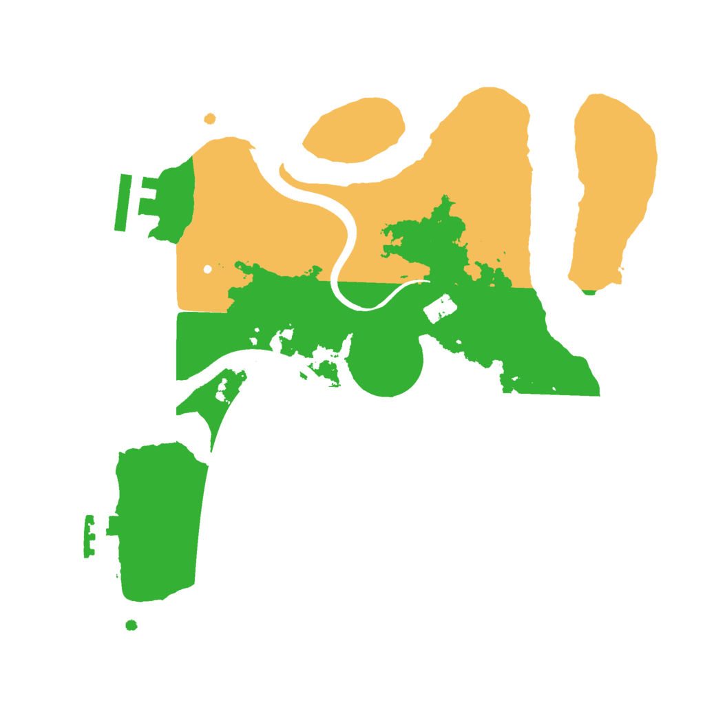 Biome Rust Map: Procedural Map, Size: 2500, Seed: 15286