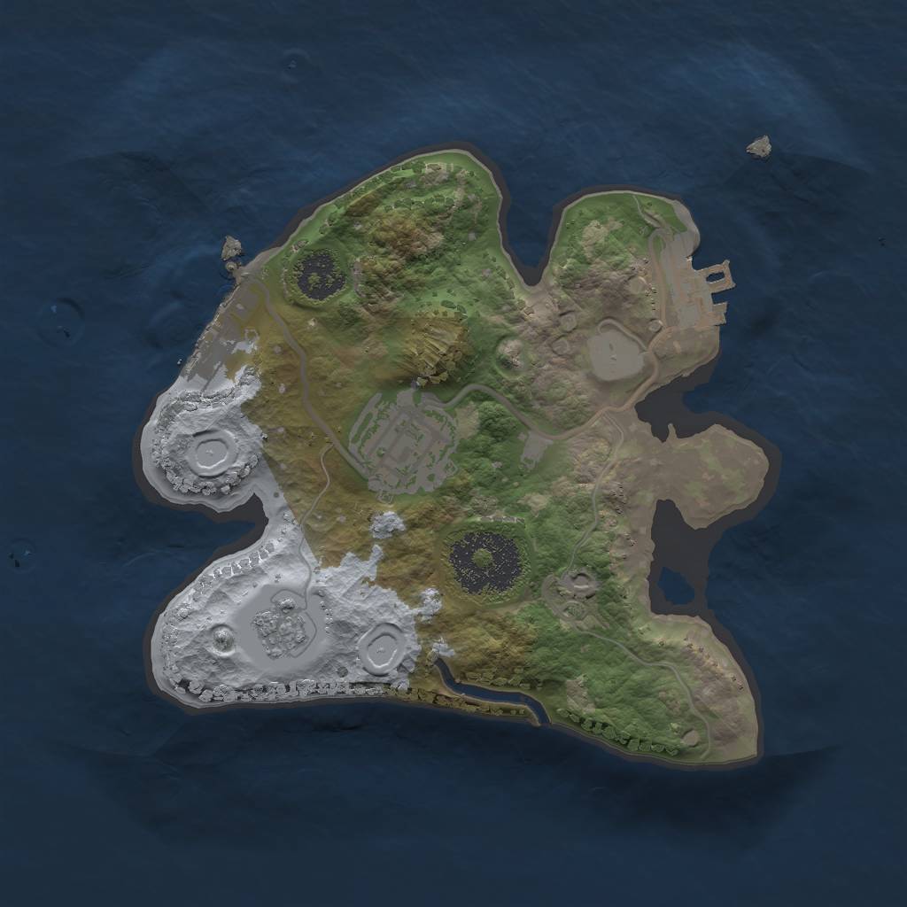 Rust Map: Procedural Map, Size: 2000, Seed: 655454, 7 Monuments