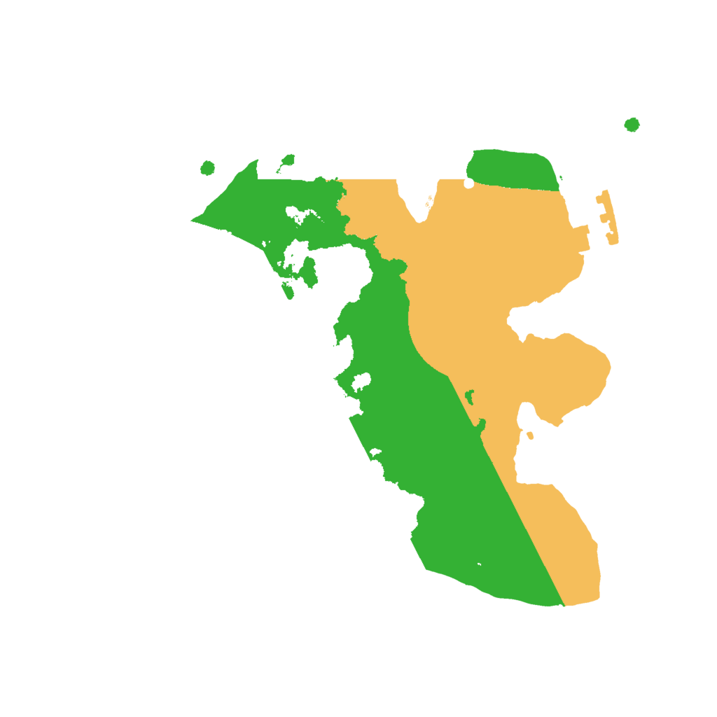 Biome Rust Map: Procedural Map, Size: 2000, Seed: 655454