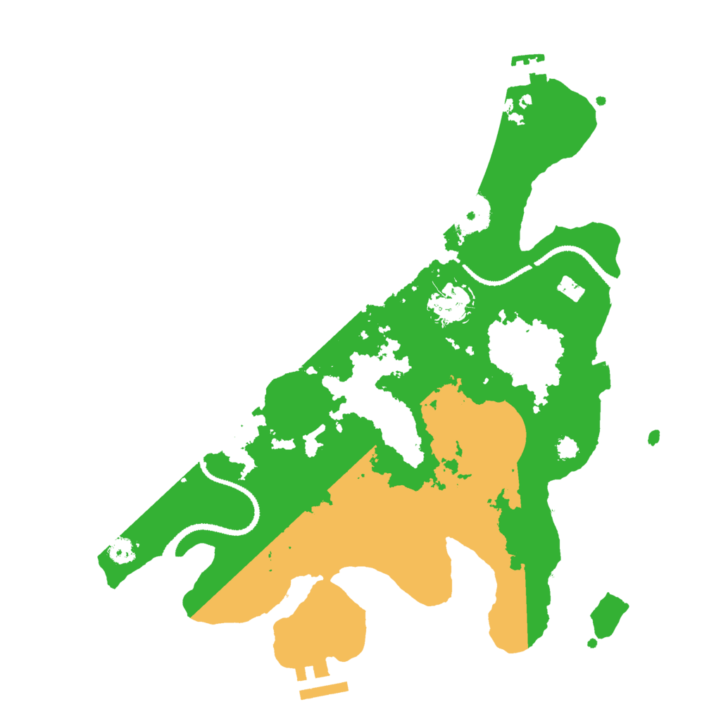 Biome Rust Map: Procedural Map, Size: 3000, Seed: 80351242