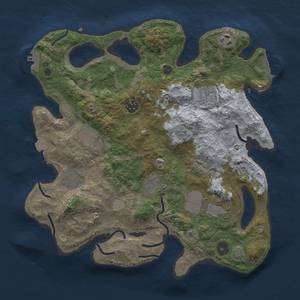 Thumbnail Rust Map: Procedural Map, Size: 3500, Seed: 533215993, 16 Monuments