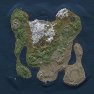 Thumbnail Rust Map: Procedural Map, Size: 2700, Seed: 124000229, 13 Monuments