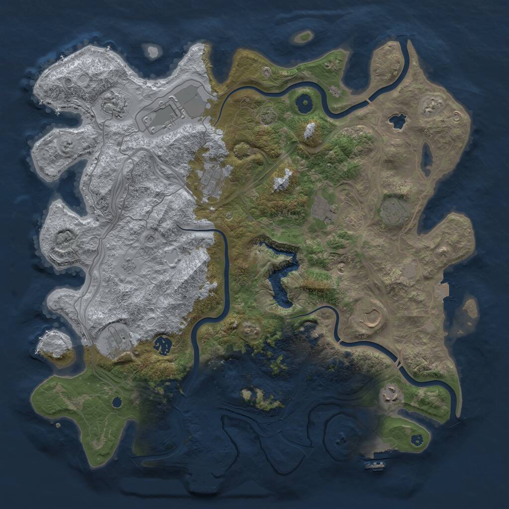 Rust Map: Procedural Map, Size: 4250, Seed: 253219, 16 Monuments