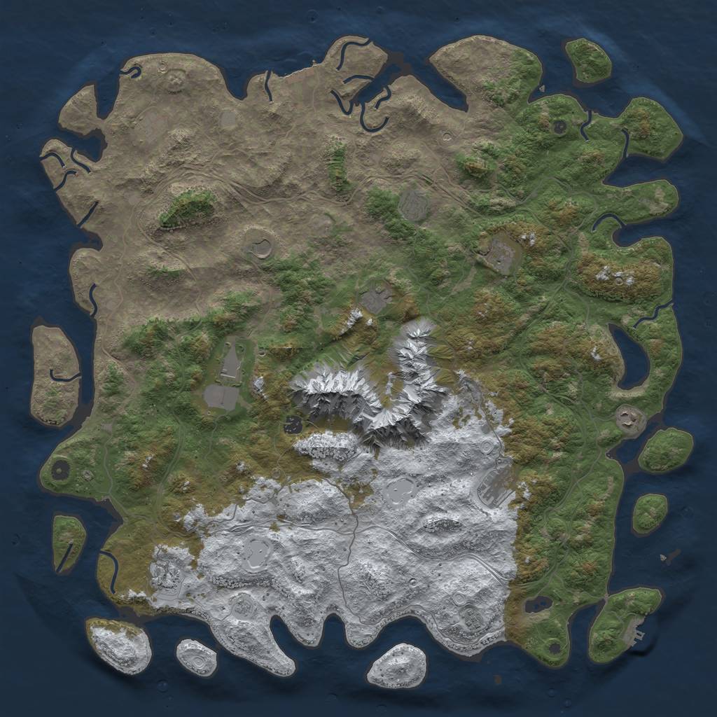 Rust Map: Procedural Map, Size: 5550, Seed: 643, 20 Monuments