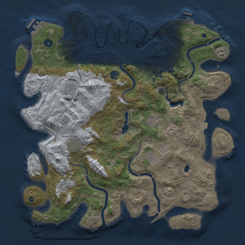 Rust Map: Procedural Map, Size: 4250, Seed: 968374193, 15 Monuments