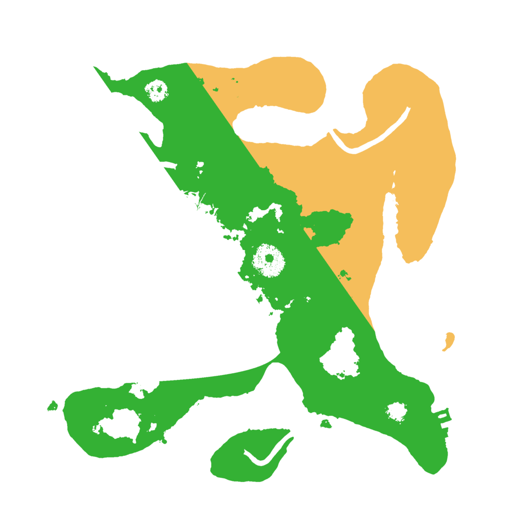 Biome Rust Map: Procedural Map, Size: 2500, Seed: 16025