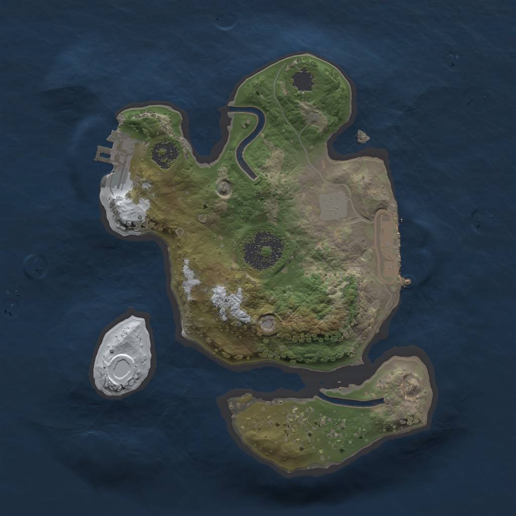 Rust Map: Procedural Map, Size: 2000, Seed: 10498, 7 Monuments