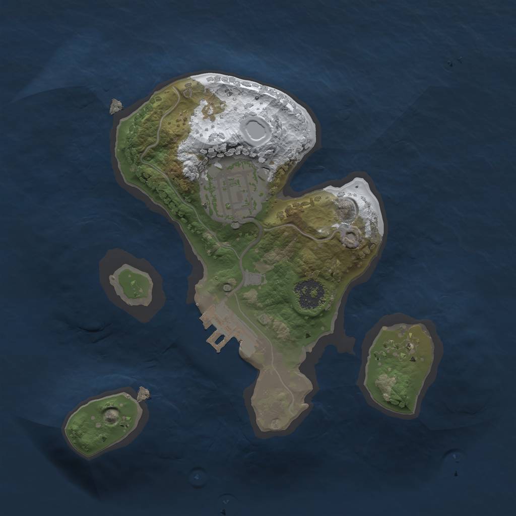Rust Map: Procedural Map, Size: 1800, Seed: 794812, 7 Monuments