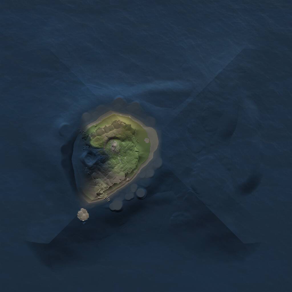 Rust Map: Procedural Map, Size: 1000, Seed: 399472403, 1 Monuments