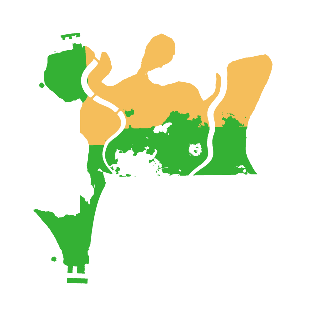 Biome Rust Map: Procedural Map, Size: 2500, Seed: 50505