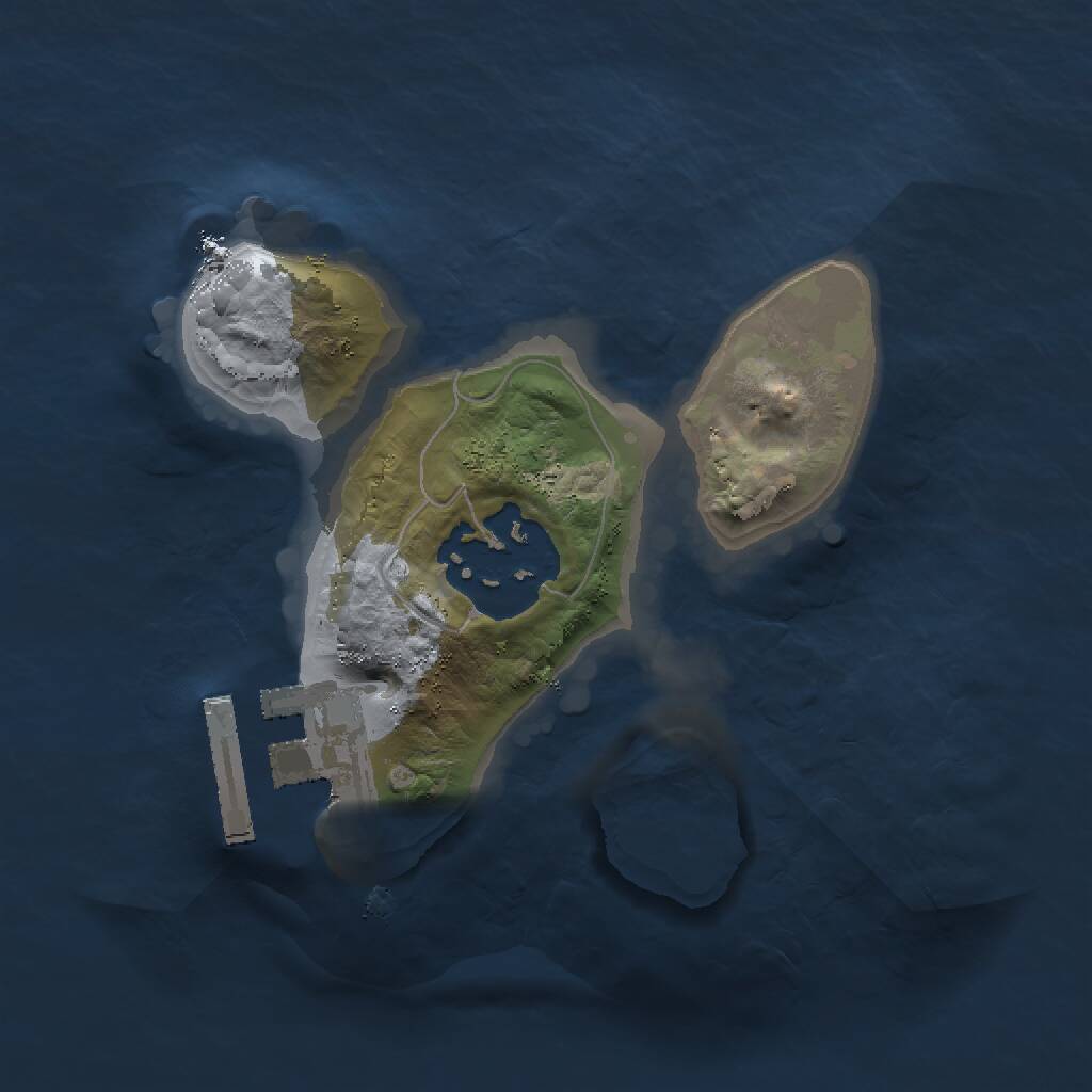 Rust Map: Procedural Map, Size: 1500, Seed: 200, 3 Monuments