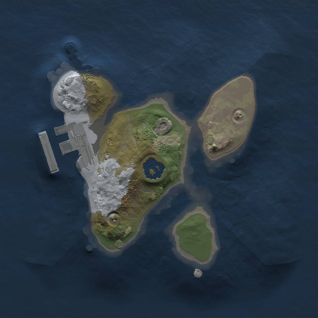 Rust Map: Procedural Map, Size: 1500, Seed: 200, 2 Monuments
