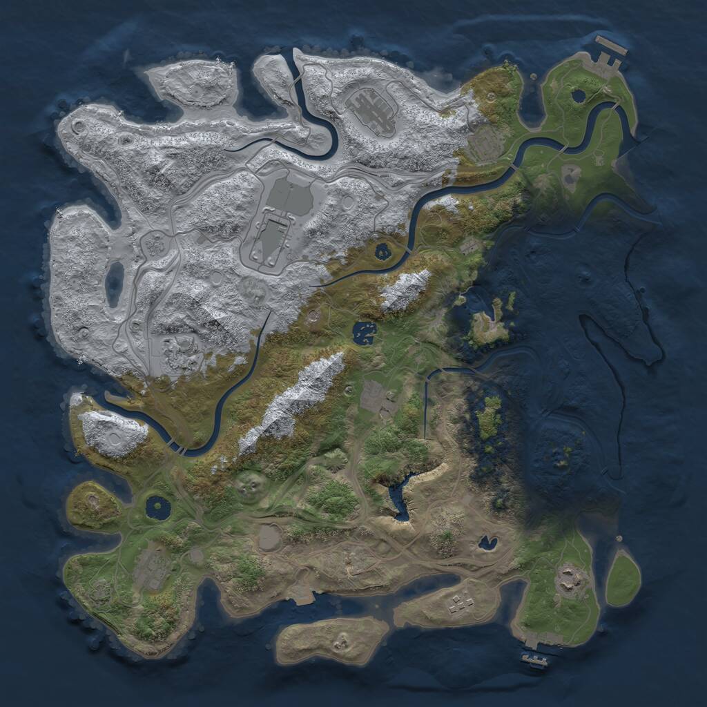Rust Map: Procedural Map, Size: 4250, Seed: 2109139839, 15 Monuments