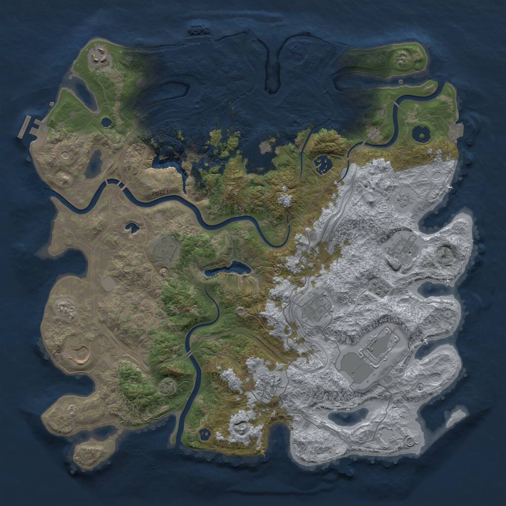 Rust Map: Procedural Map, Size: 4250, Seed: 1584768260, 16 Monuments