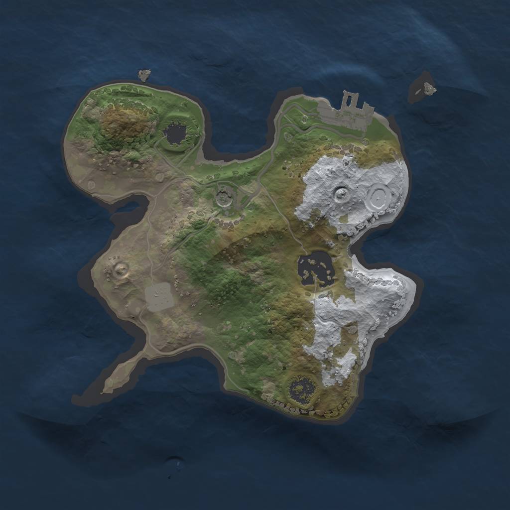 Rust Map: Procedural Map, Size: 2000, Seed: 26084, 8 Monuments