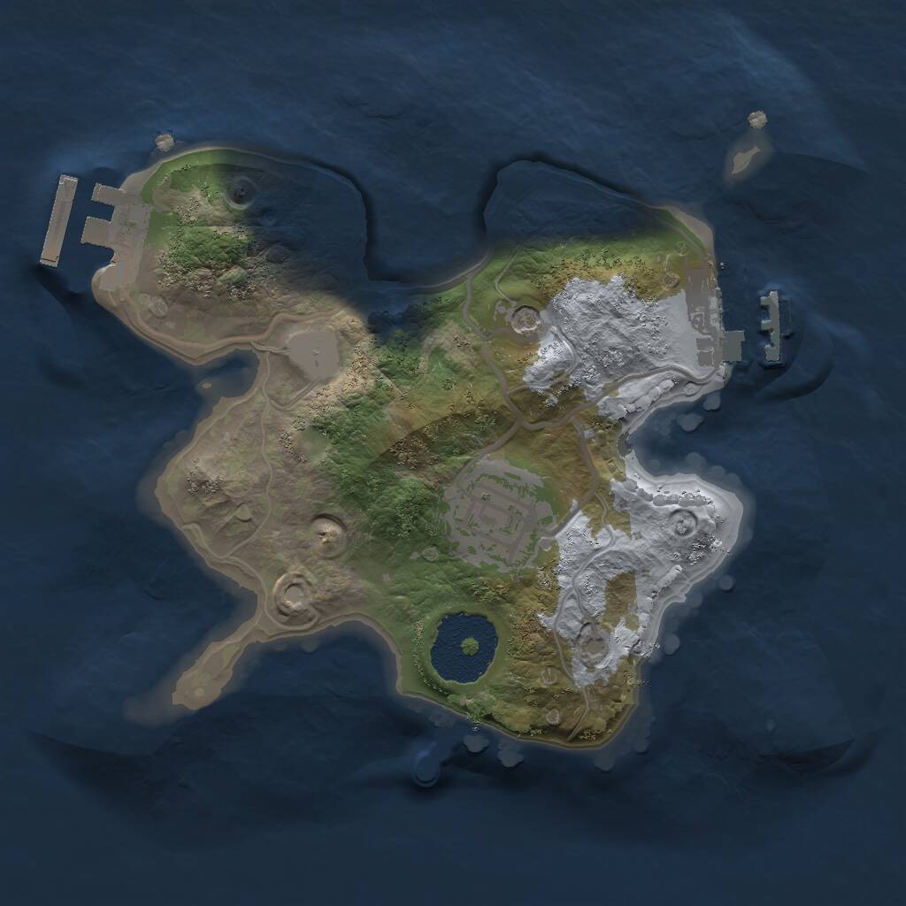 Rust Map: Procedural Map, Size: 2000, Seed: 26084, 5 Monuments
