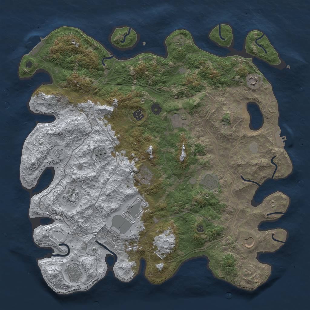 Rust Map: Procedural Map, Size: 4250, Seed: 95, 19 Monuments