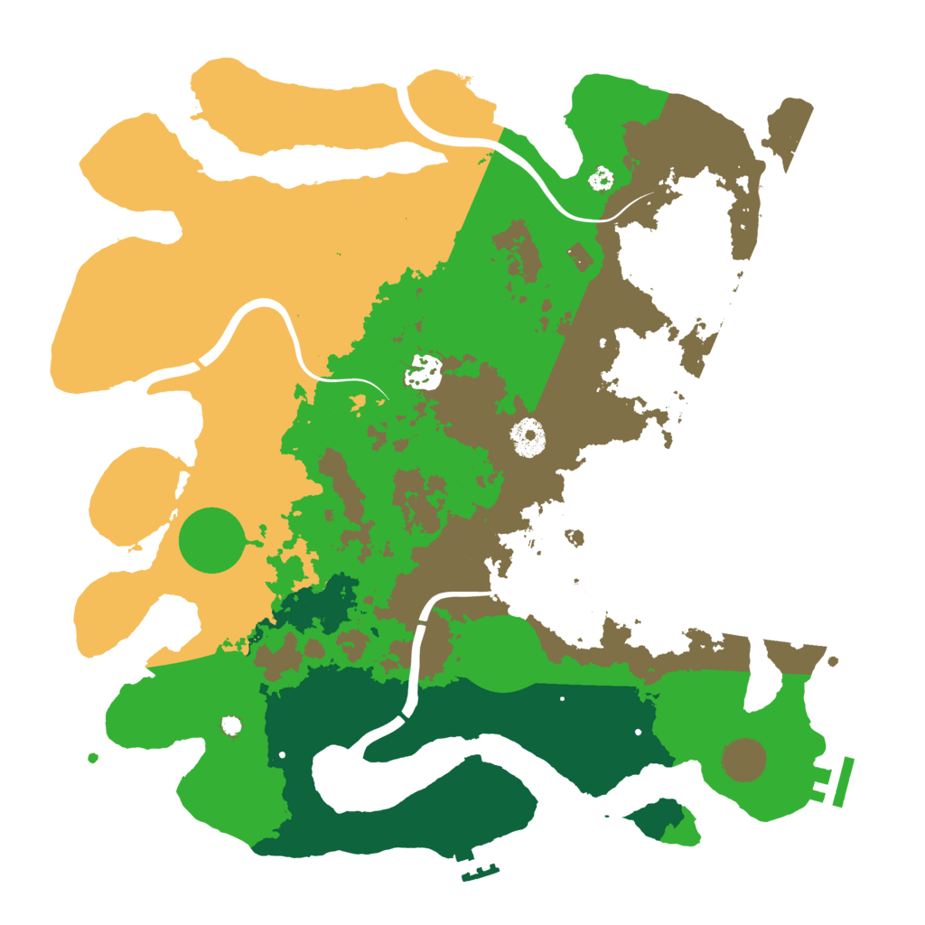 Biome Rust Map: Procedural Map, Size: 3700, Seed: 1541132353