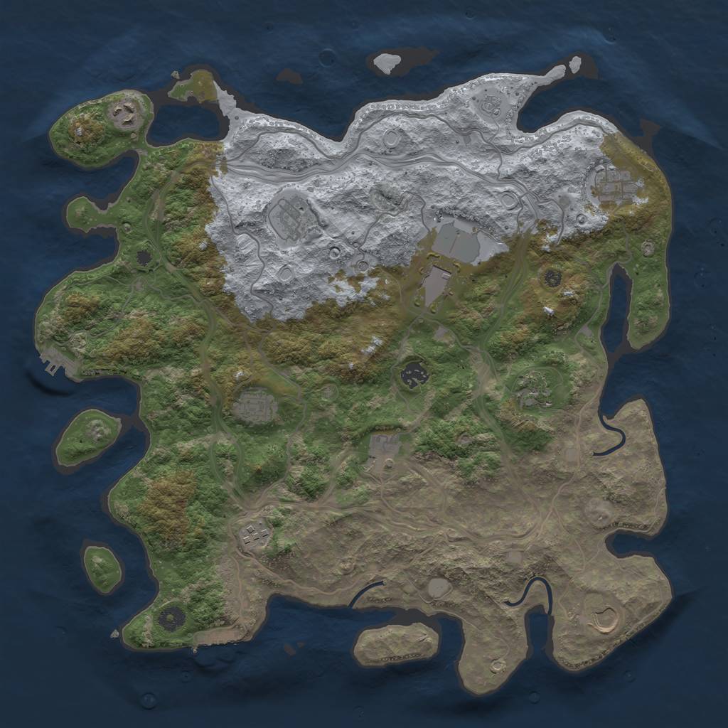 Rust Map: Procedural Map, Size: 4250, Seed: 65, 19 Monuments