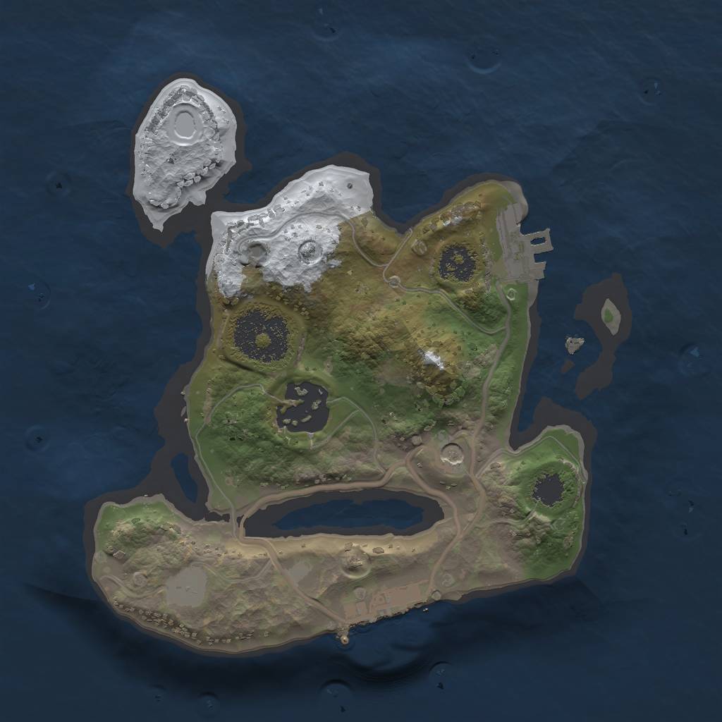 Rust Map: Procedural Map, Size: 2000, Seed: 1117419159, 9 Monuments